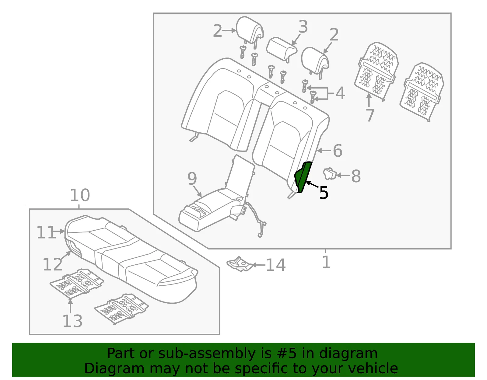 Seat Back Pad - Kia (89350-3R710) - view 2