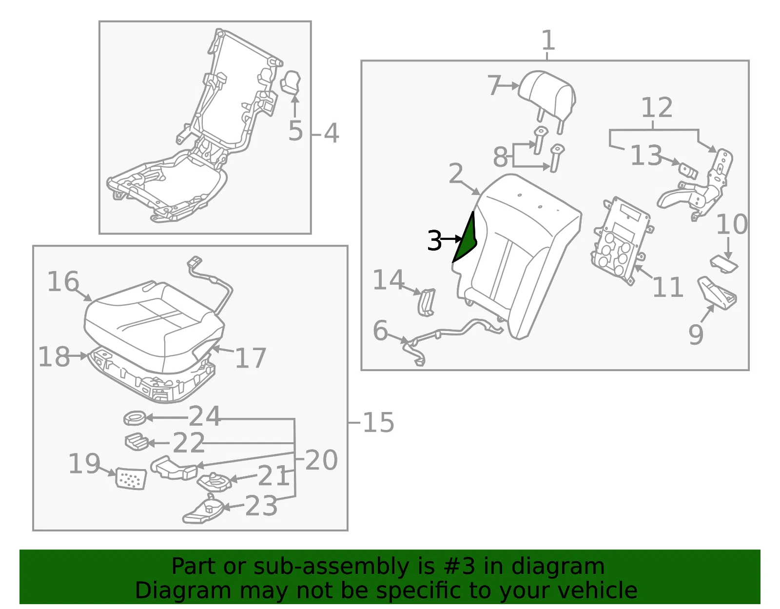 Seat Back Pad - Kia (89350-3T910) - view 2