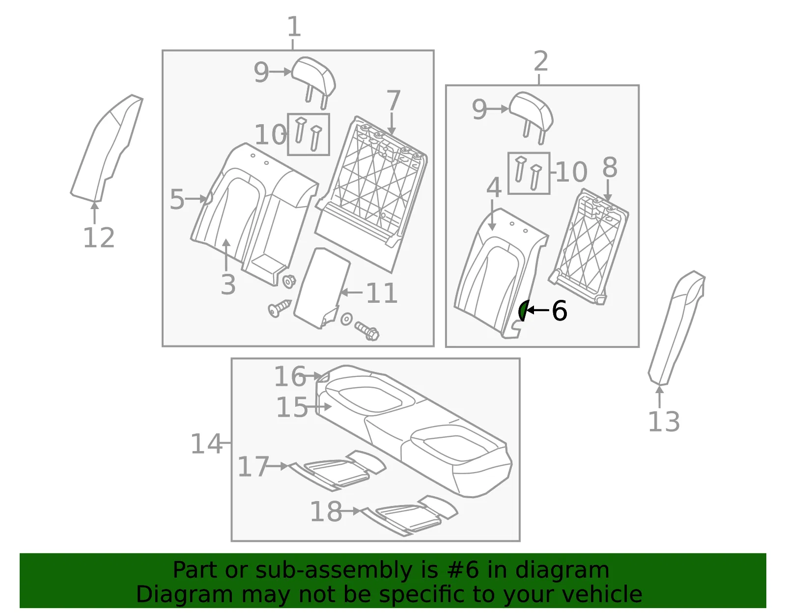 Seat Back Pad - Kia (89350-4C010) - view 2