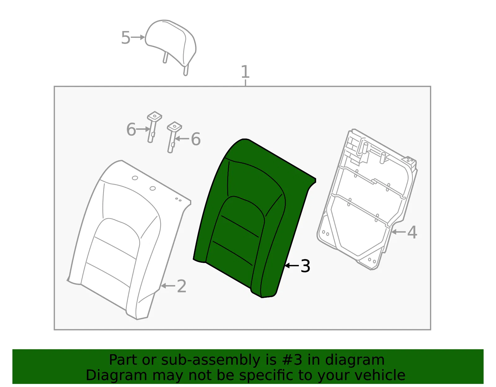 Seat Back Pad - Kia (89350-A7600) - view 2