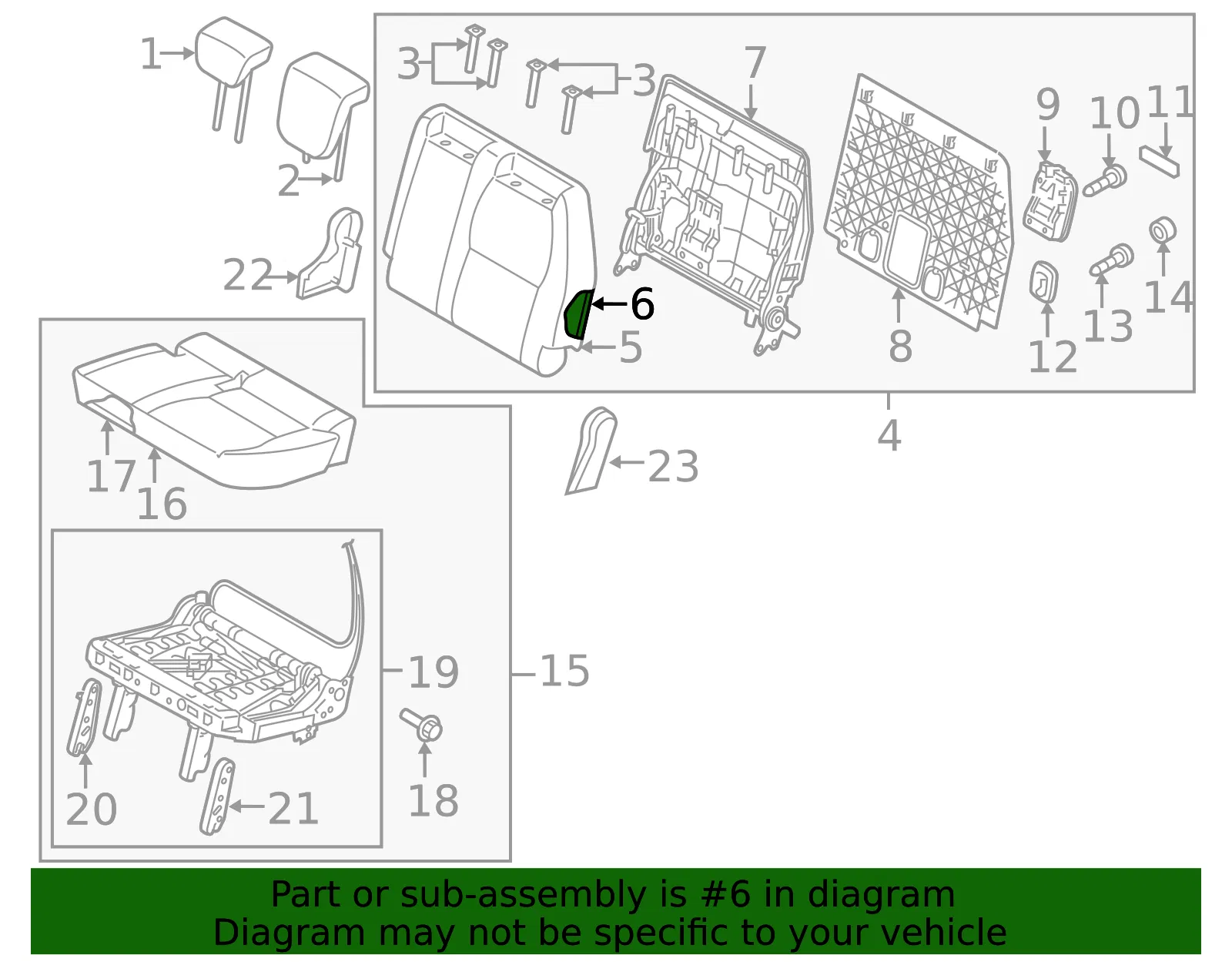 Seat Back Pad - Kia (89350-A9061) - view 2