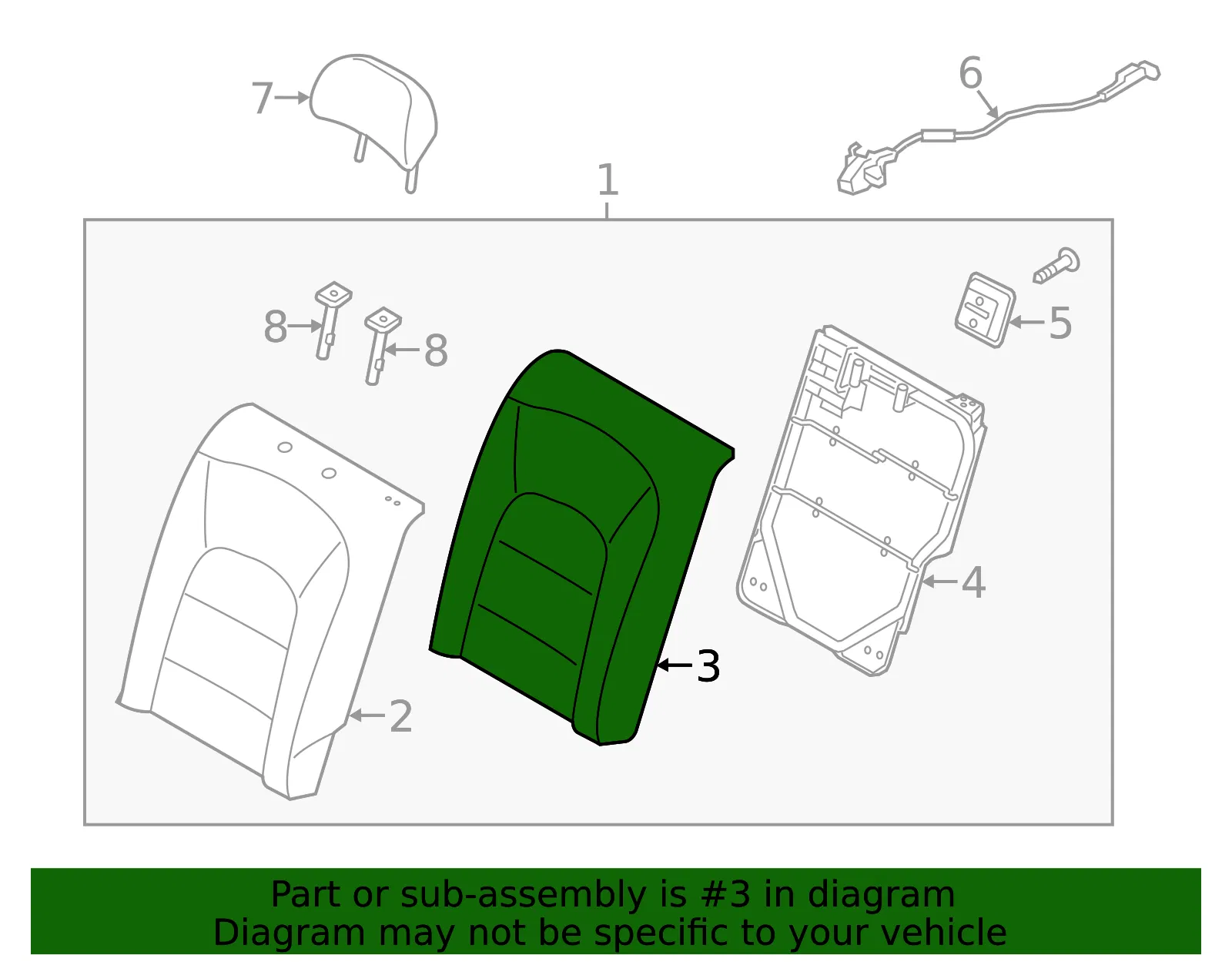 Seat Back Pad - Kia (89350-B0100) - view 2