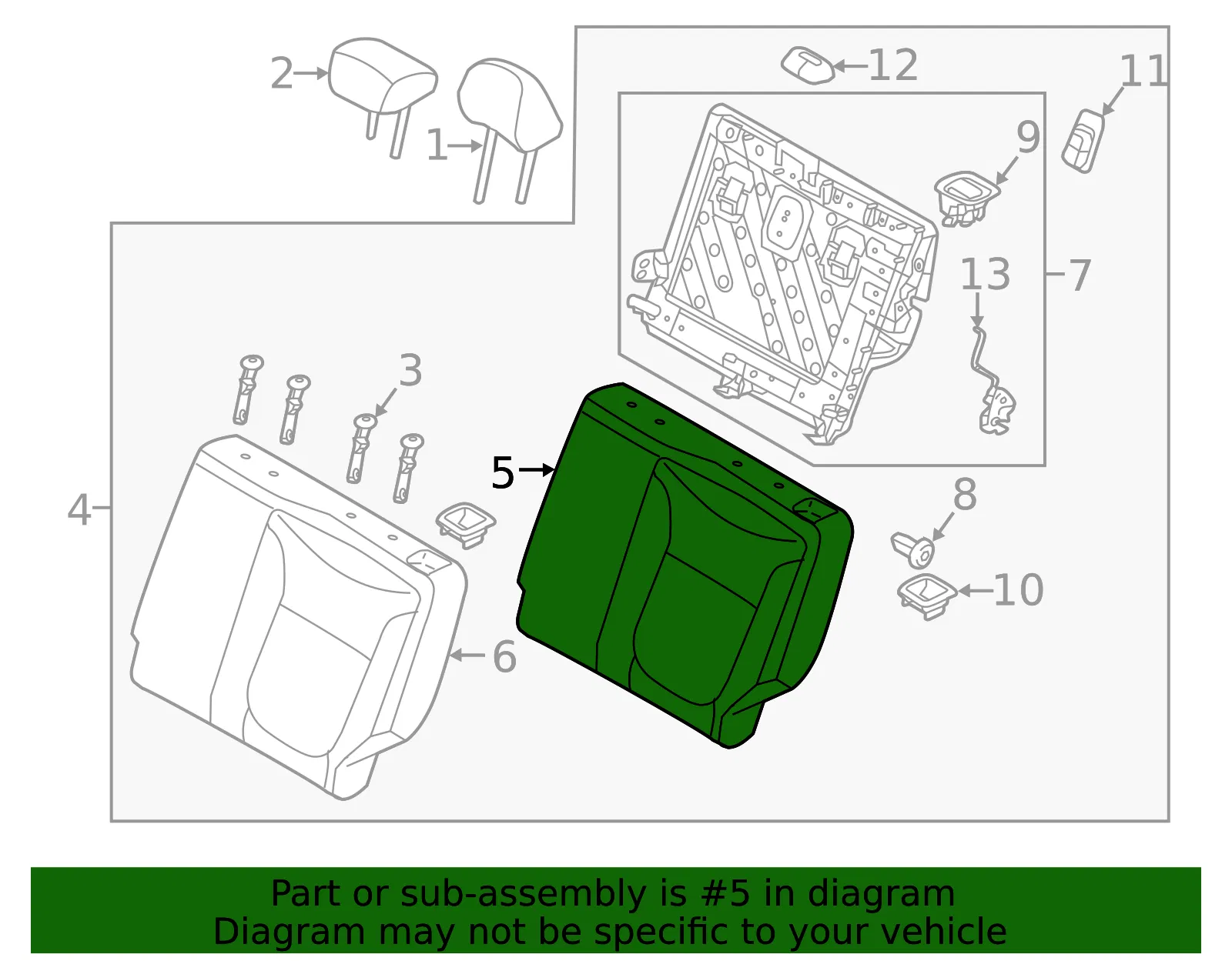 Seat Back Pad - Kia (89350-E4200) - view 2