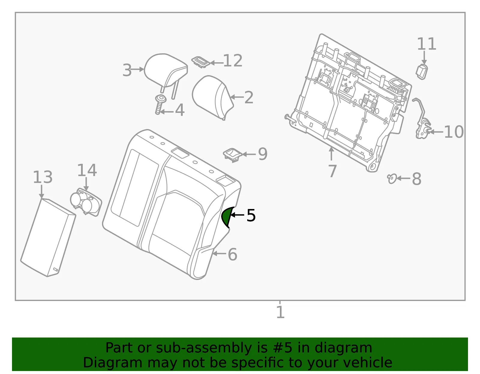 Seat Back Pad - Kia (89350-K0010) - view 2