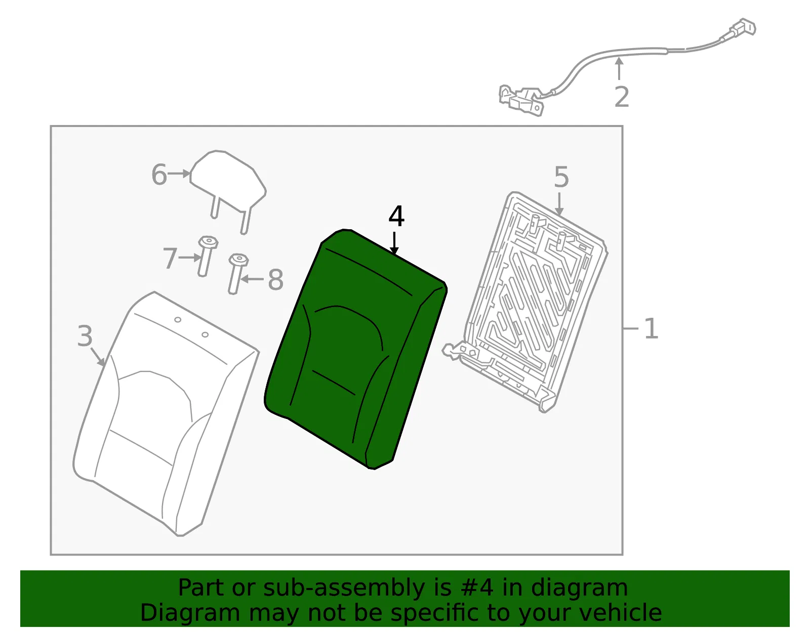 Seat Back Pad - Kia (89350-M6500) - view 2