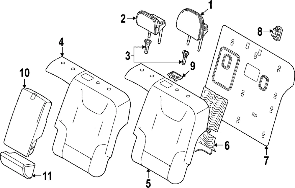 Seat Back Pad - Kia (89350-XG000)