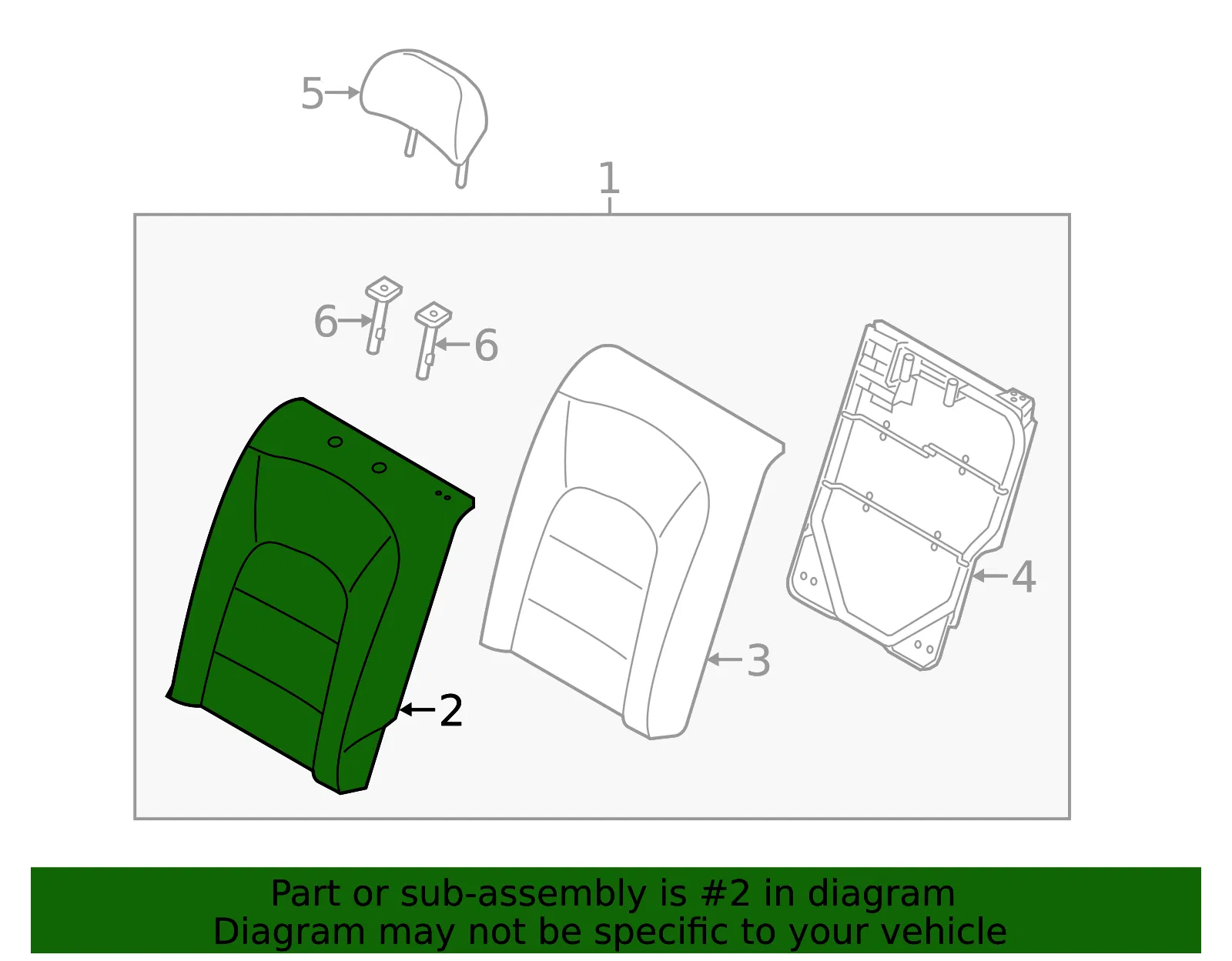 Seat Back Cover - Kia (89360-A7940K3E) - view 2