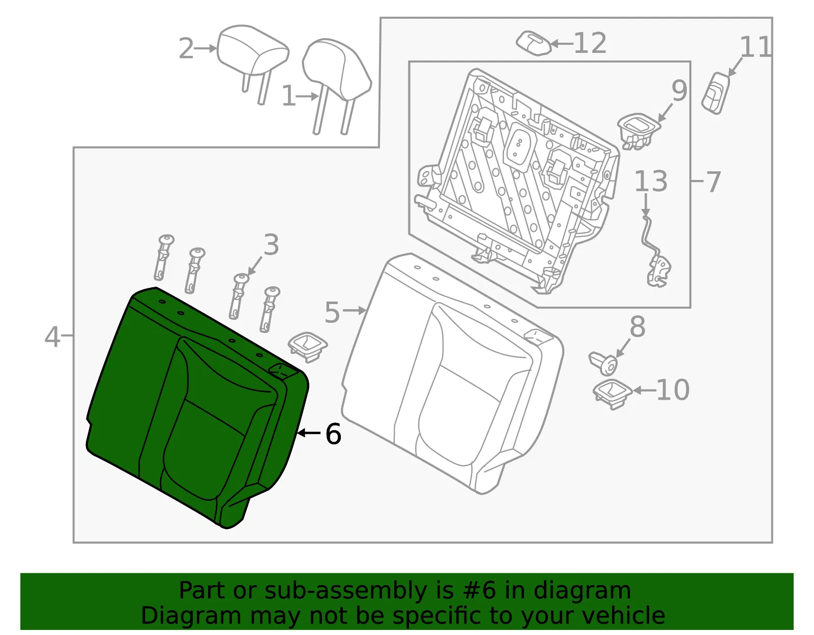 Seat Back Cover - Kia (89360-E4100ASK) - view 2