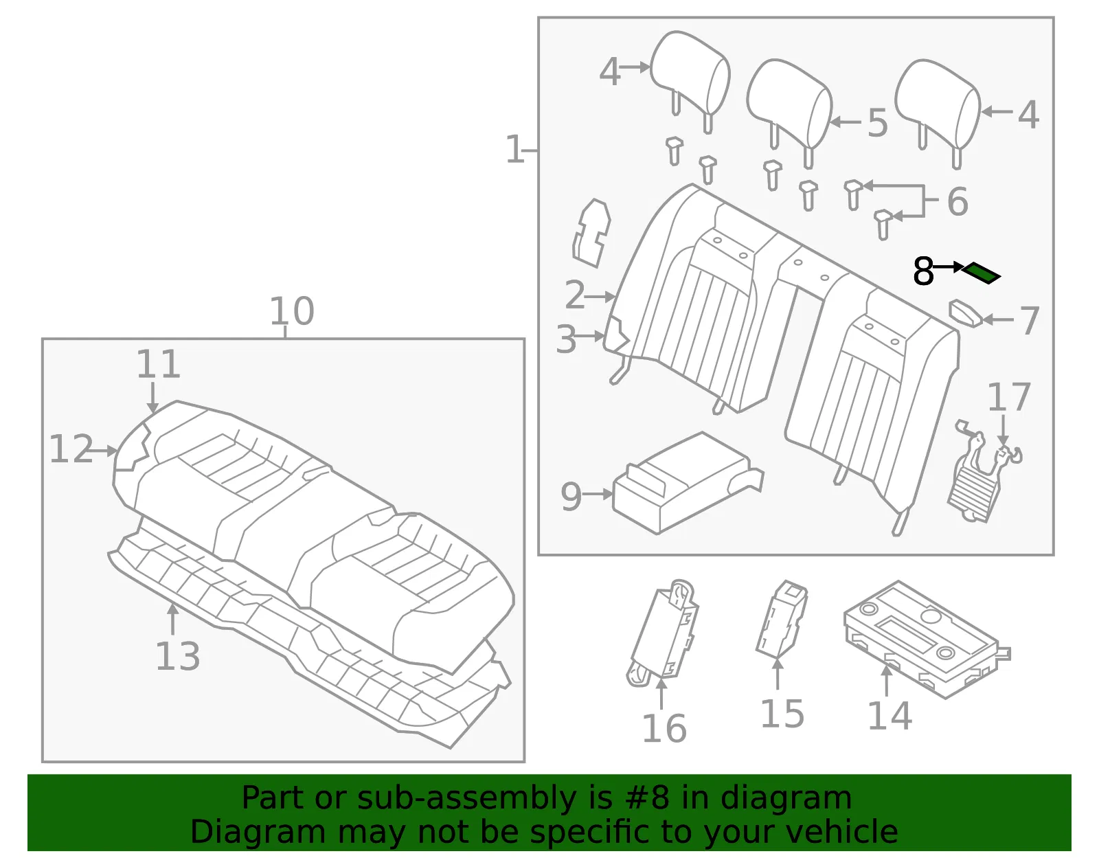 Seat Belt Guide Cover - Kia (89374-3T000WK) - view 2