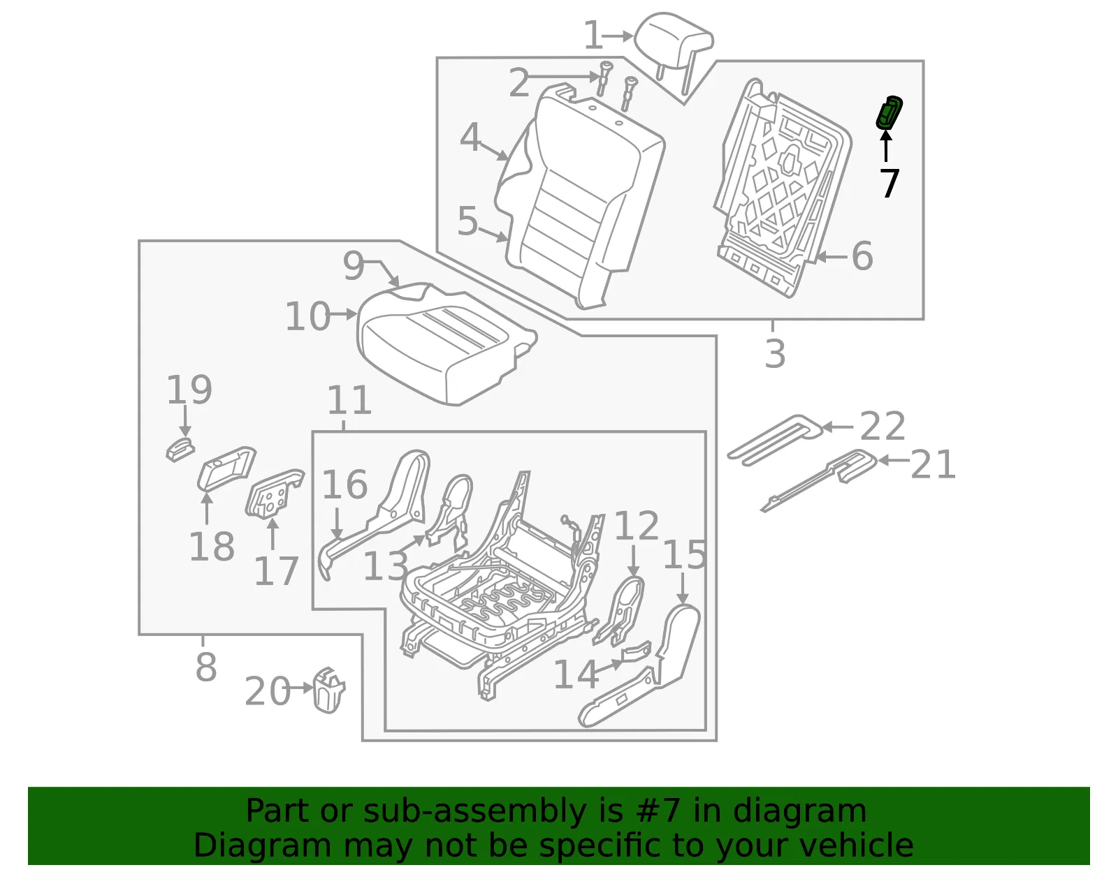 Seat Back Frame Bezel - Kia (89375-C6000WK) - view 2