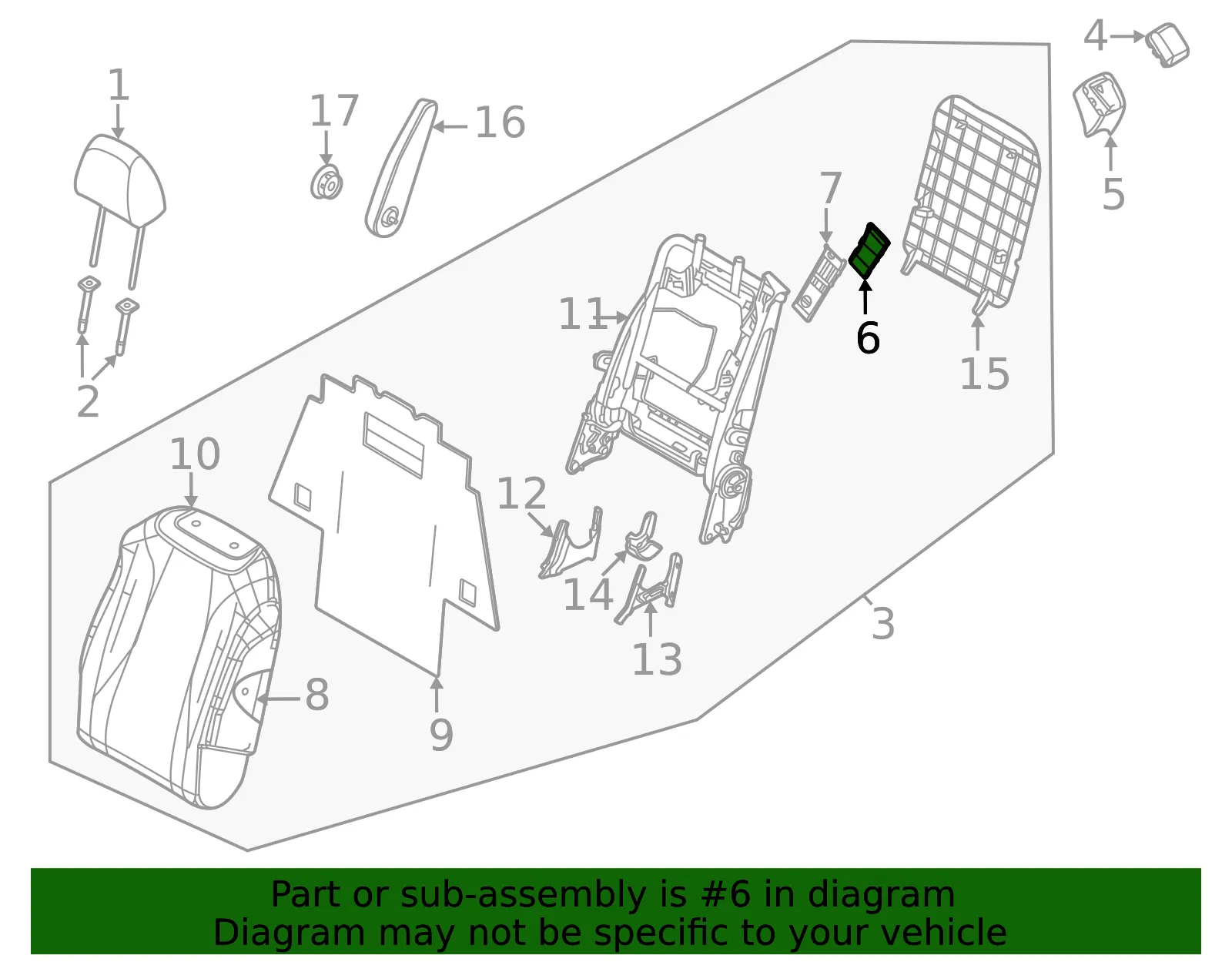 Seat Back Assembly Cover - Kia (89377-R0010) - view 2