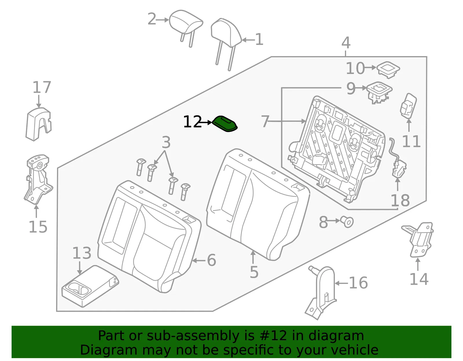 Seat Belt Bezel - Kia (89383-B2200GA3) - view 2