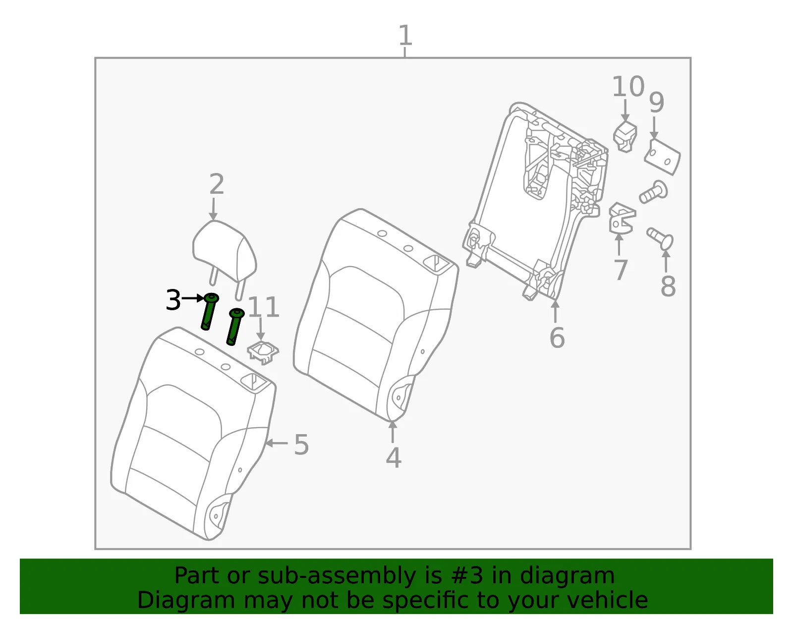 Headrest Guide - Kia (89385-G5000DDK) - view 2