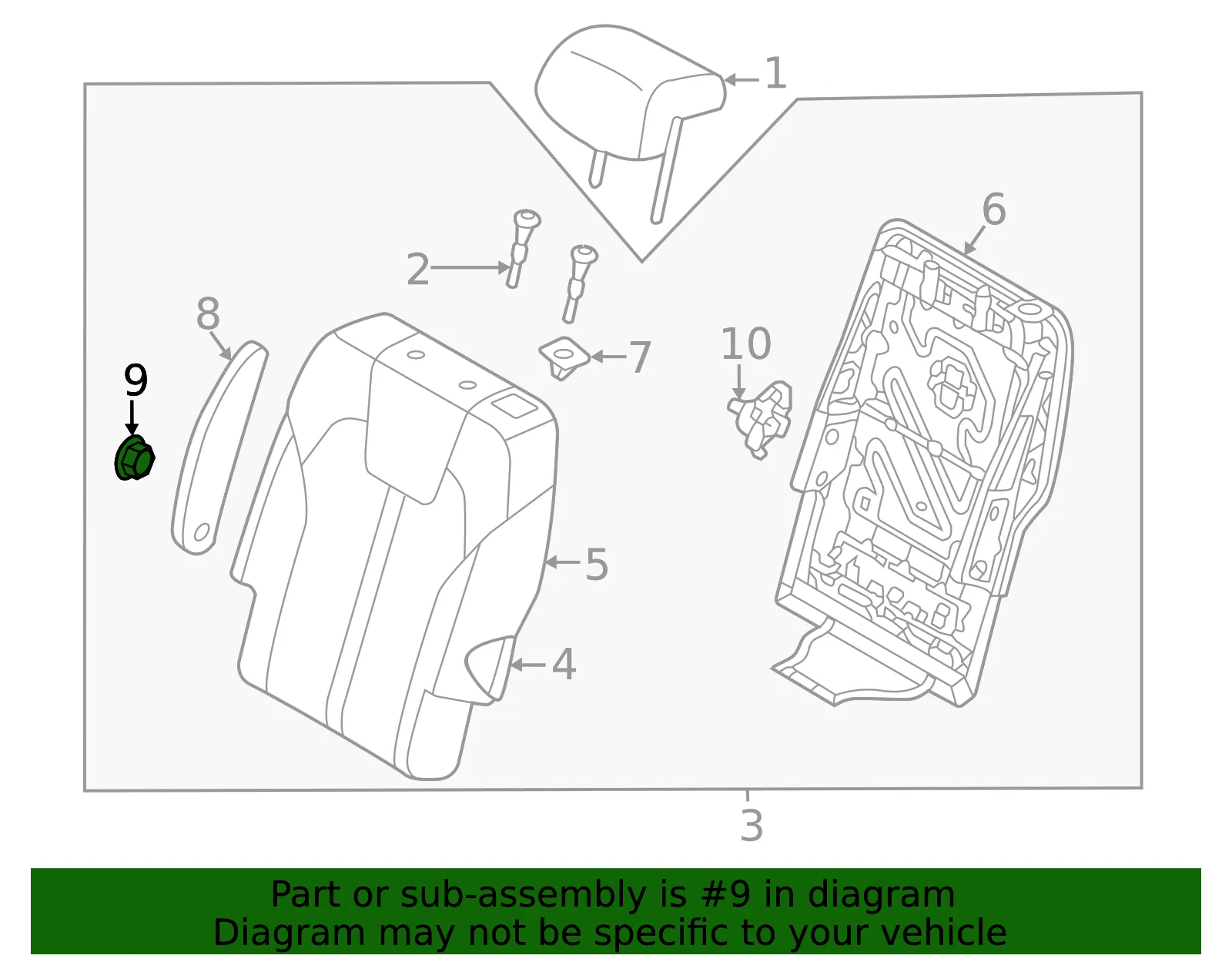 Armrest Cap - Kia (89393-R5100WK) - view 2