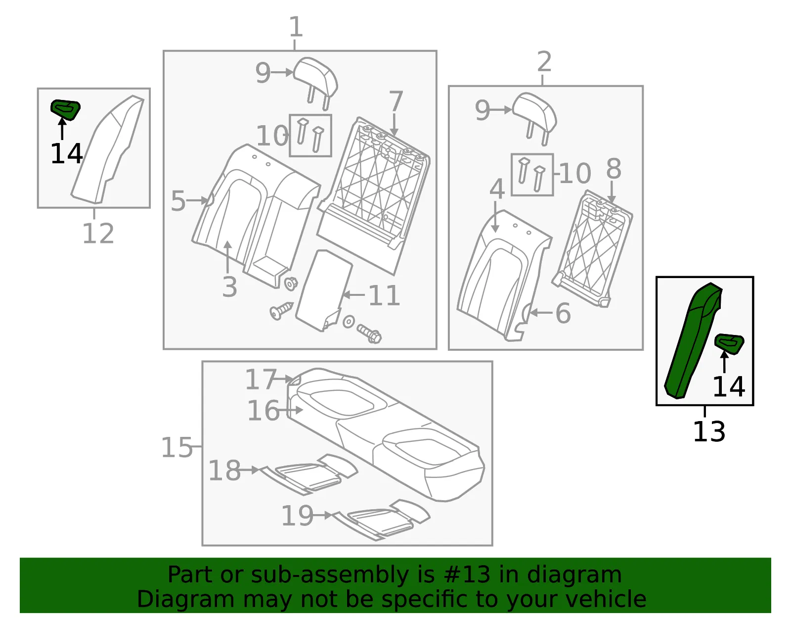 Bolster - Driver's Side (LH) - Kia (89395-2T120AK9) - view 2