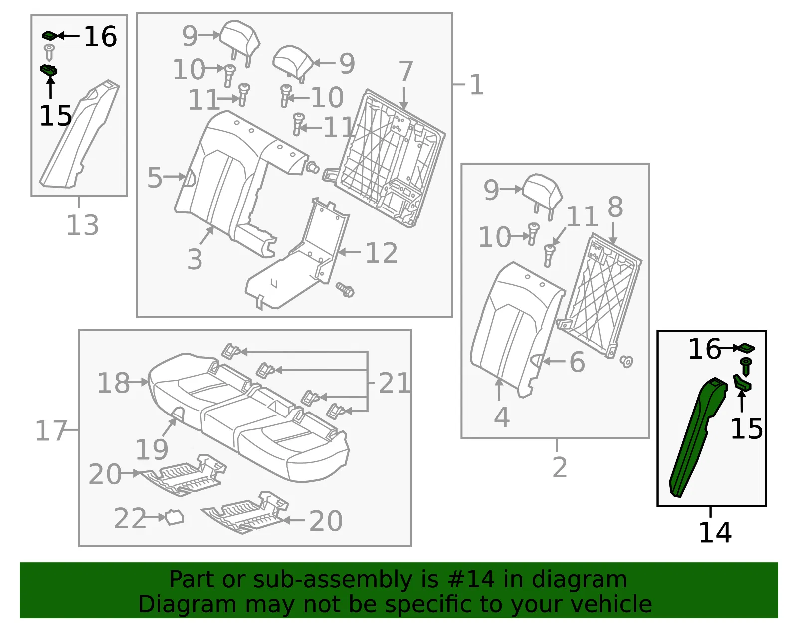 Bolster - Kia (89395-A8420HE4) - view 2