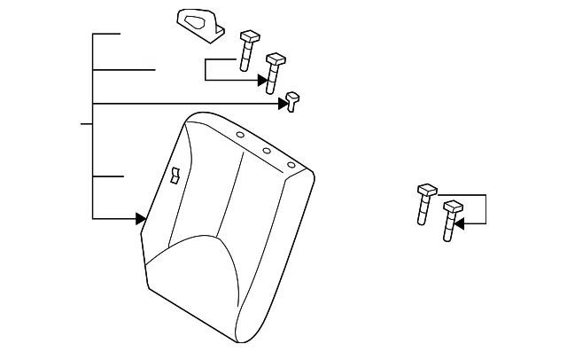 Seat Back Assembly - Passenger Side (RH) - Kia (89400-1G450281)