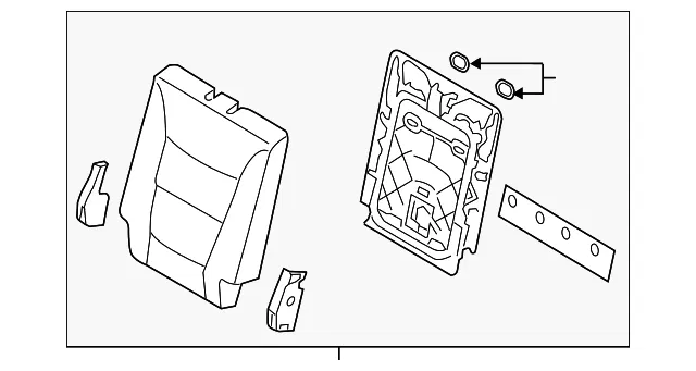 Seat Back Assembly - Passenger Side (RH) - Kia (89400-1U521LAA)