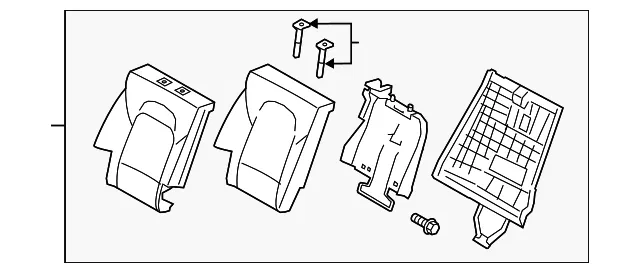 Seat Back Assembly - Kia (89400-1U720LAA)