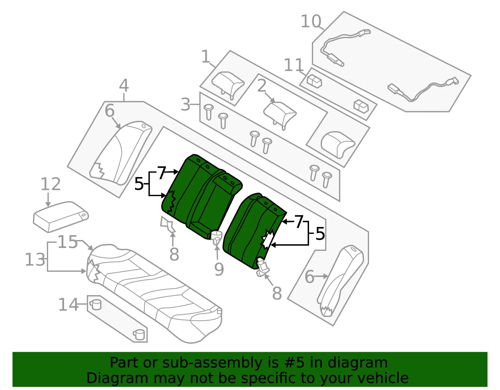Seat Back Assembly - Kia (89400-2G600804) - view 2