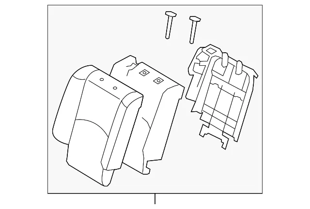 Seat Back Assembly - Passenger Side (RH) - Kia (89400-2J100ACR)
