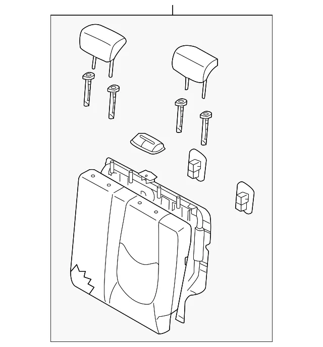 Seat Back Assembly - Passenger Side (RH) - Kia (89400-2K580ALF)