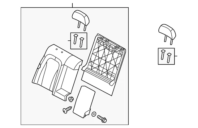 Seat Back Assembly - Kia (89400-4C910AN3)
