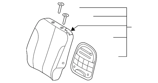 Seat Back Assembly - Passenger Side (RH) - Kia (89400-4D113AGV)