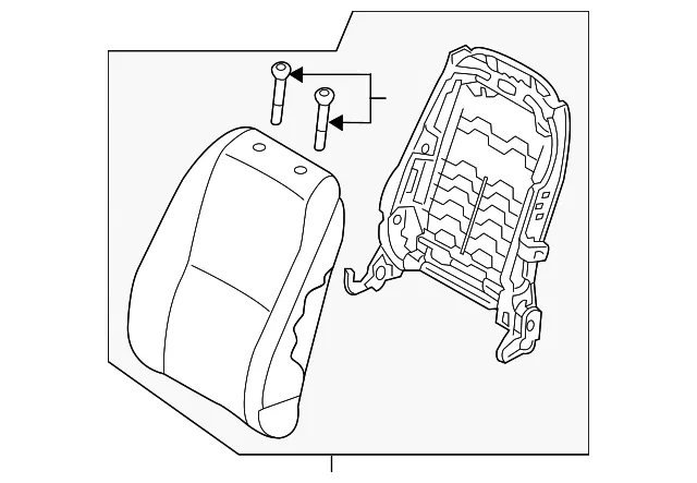 Seat Back Assembly - Passenger Side (RH) - Kia (89400-A9730DLB)
