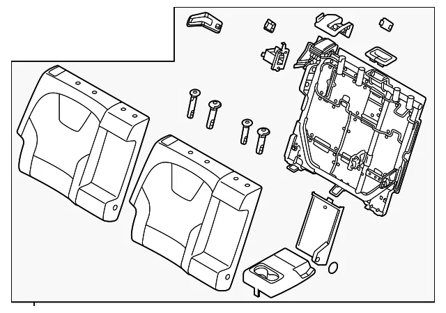 Seat Back Assembly - Kia (89400-AT580A3X)