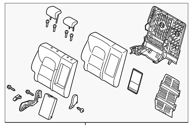 Seat Back Assembly - Passenger Side (RH) - Kia (89400-D9030BGN)