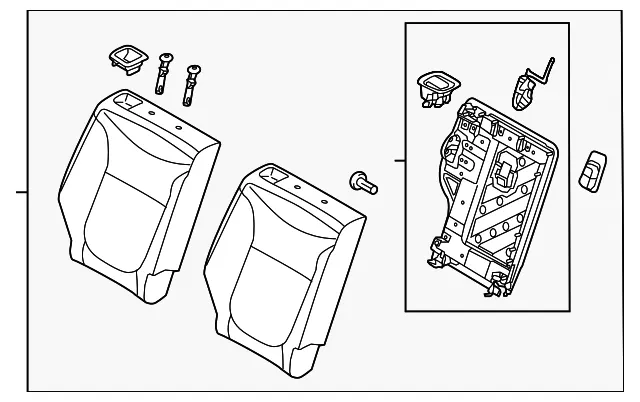 Seat Back Assembly - Kia (89400-E4100ASK)