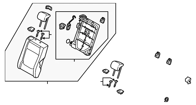 Seat Back Assembly - Passenger Side (RH) - Kia (89400-H9070SKH)