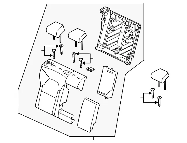 Seat Back Assembly - Passenger Side (RH) - Kia (89400-J5120CLZ)