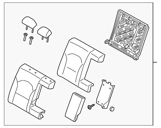 Seat Back Assembly - Kia (89400-M7610B5D)