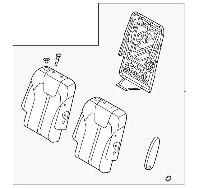 Seat Back Assembly - Kia (89400-P4AB0MC3)