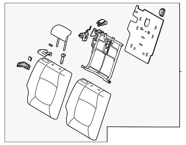 Seat Back Assembly - Kia (89400-Q5091BQ7)