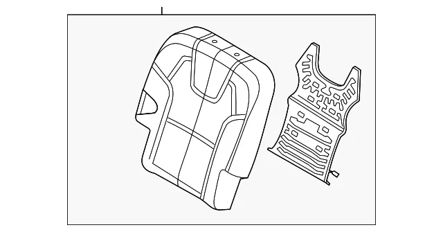 Back Assembly 2ND Seat R - Passenger Side (RH) - Kia (89400-S9501ONC)