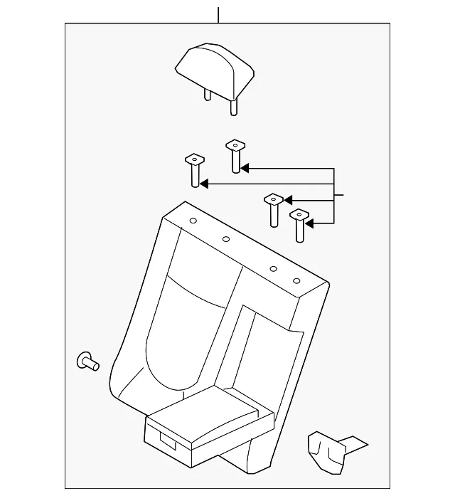 Seat Back Assembly - Passenger Side (RH) - Kia (89401-2F700193)