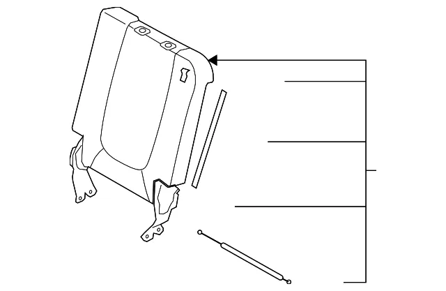 Seat Back Assembly - Passenger Side (RH) - Kia (89405-1D020458)