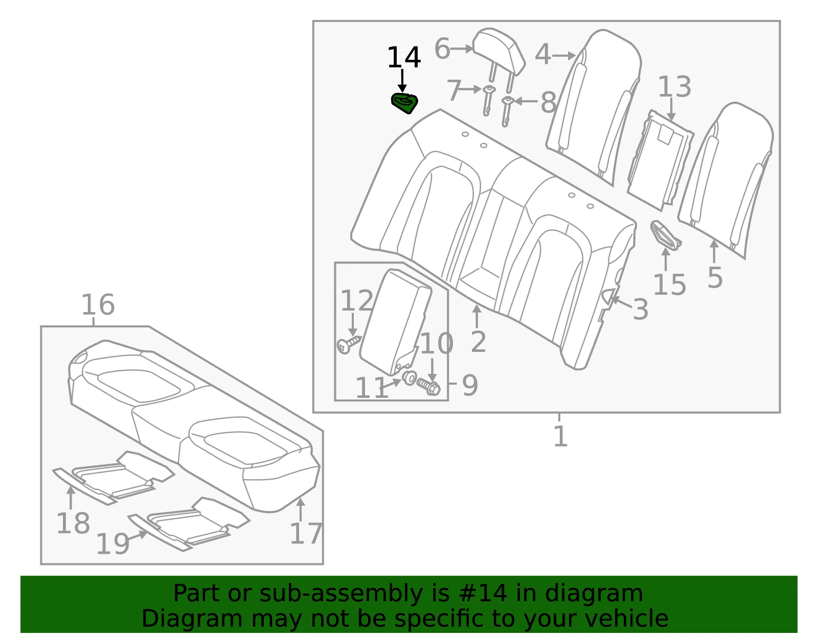 Seat Belt Guide - Kia (89410-3L000UP) - view 2
