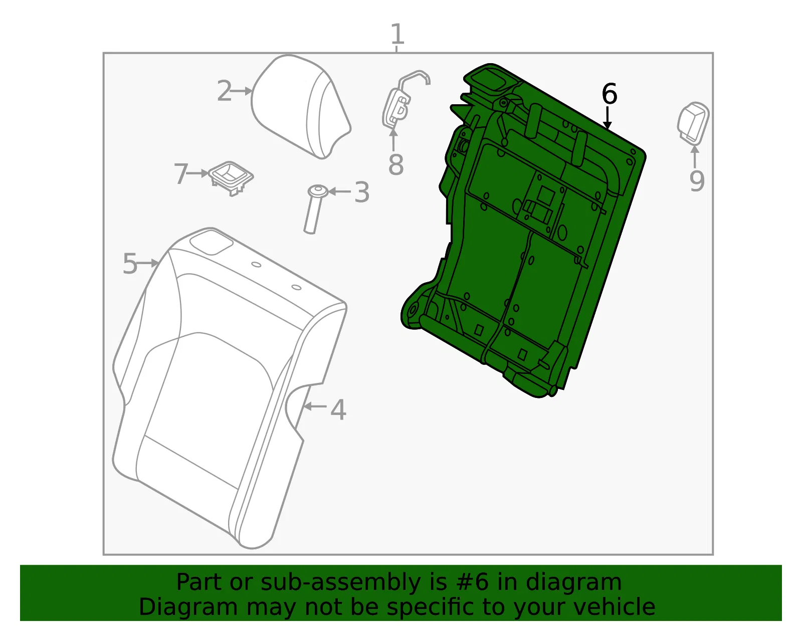Seat Back Frame - Kia (89410-K0010) - view 2