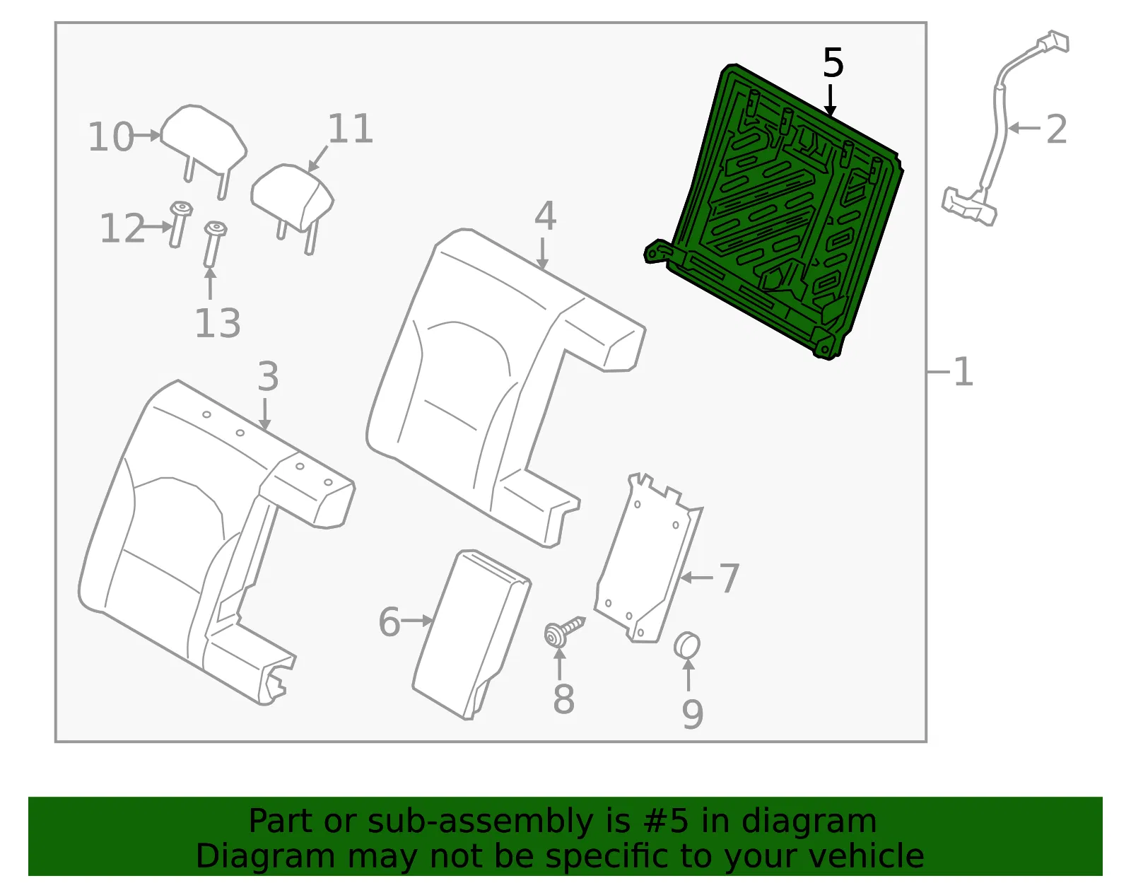 Seat Back Panel - Kia (89410-M6000) - view 2