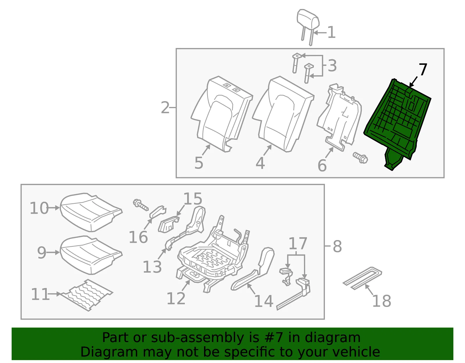 Seat Back Panel - Kia (89440-4Z200RYN) - view 2