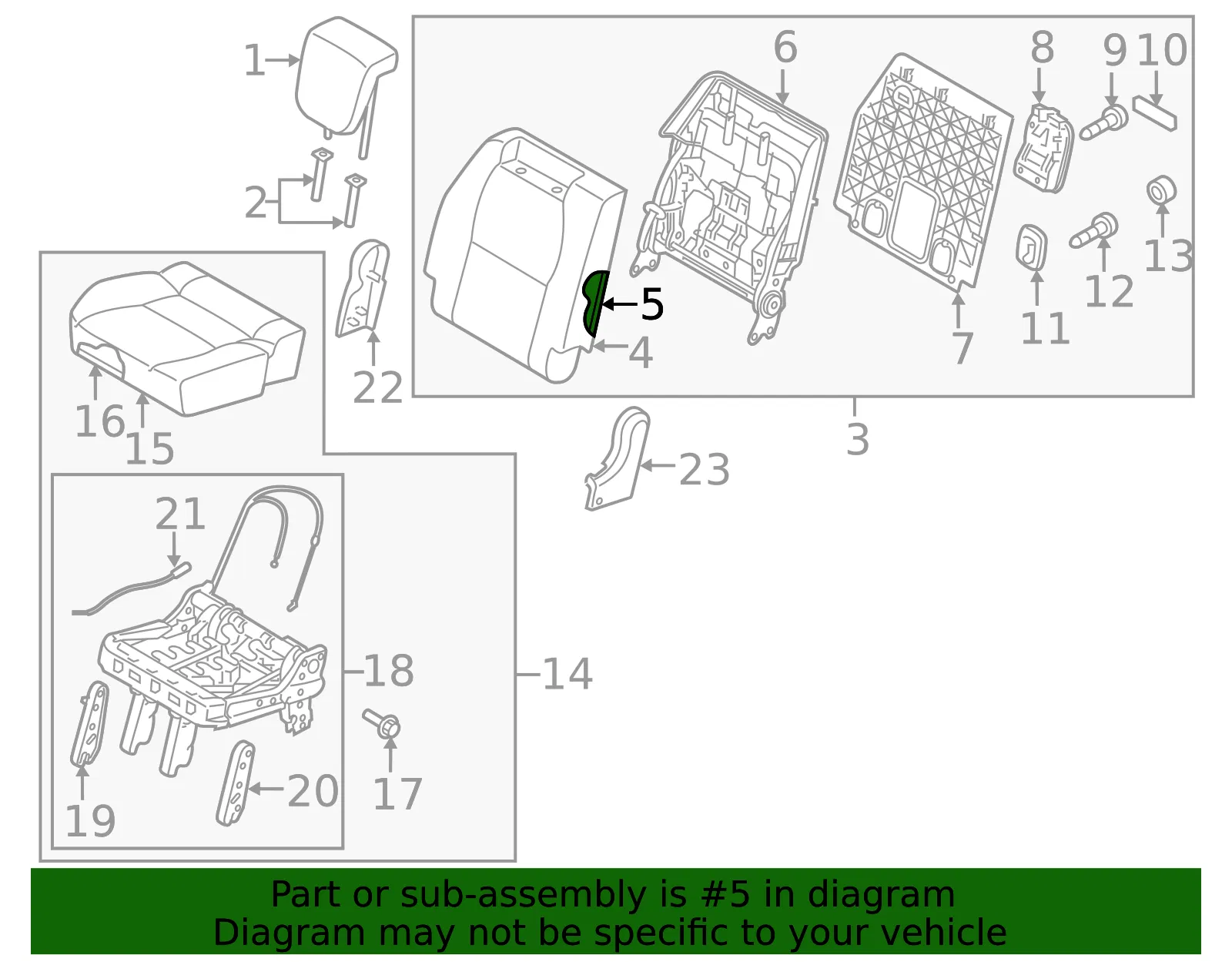 Seat Back Pad - Kia (89450-A9070) - view 2
