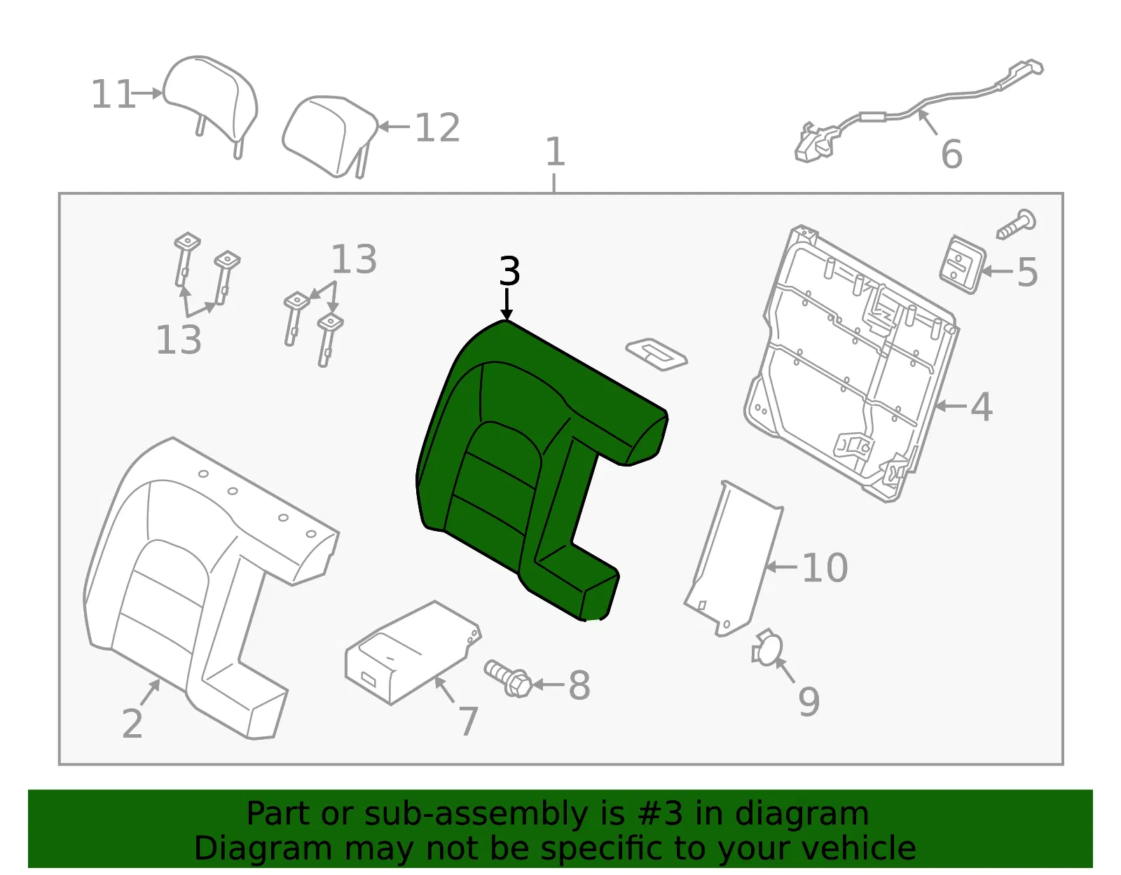 Seat Back Pad - Kia (89450-B0110) - view 2