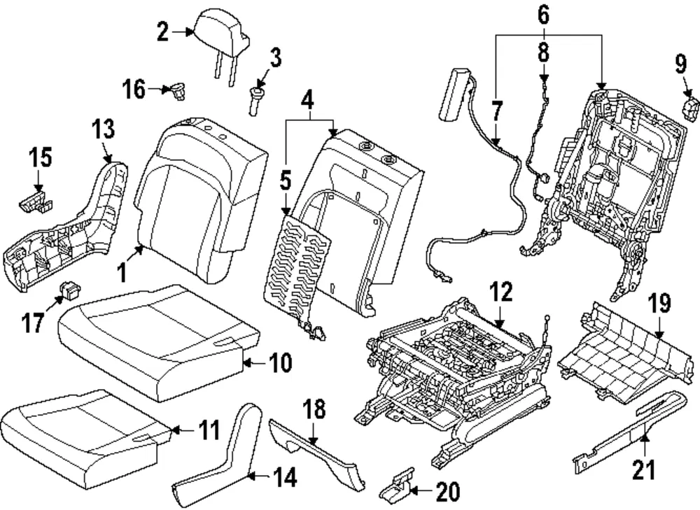 Seat Back Pad - Kia (89450-DO600)