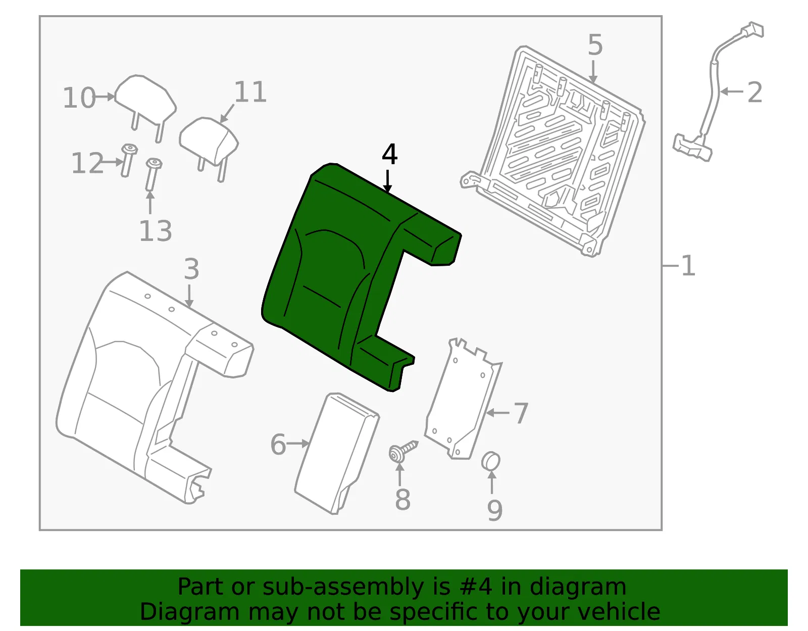 Seat Back Pad - Kia (89450-M6000) - view 2