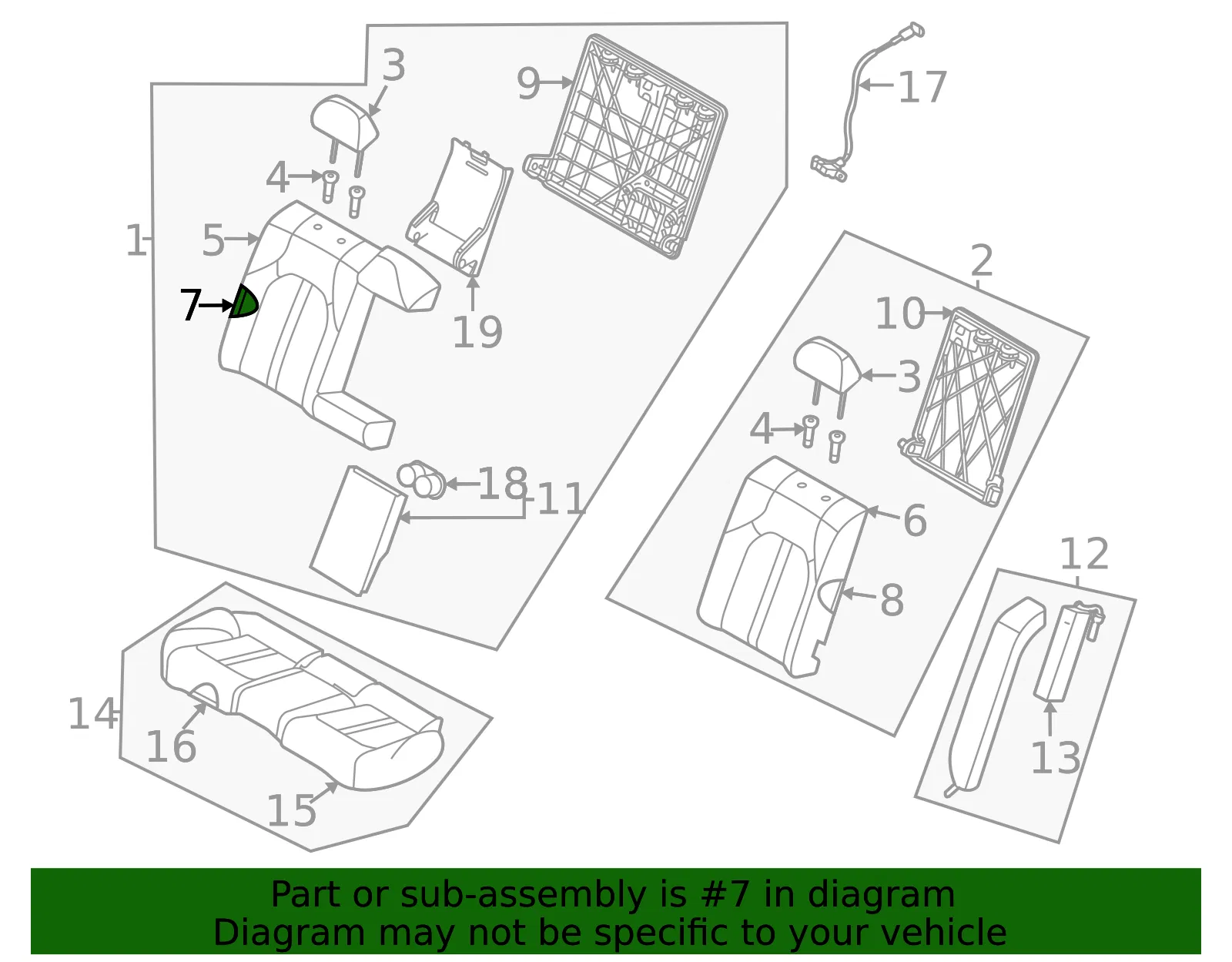 Seat Back Pad - Kia (89451-L3000) - view 2