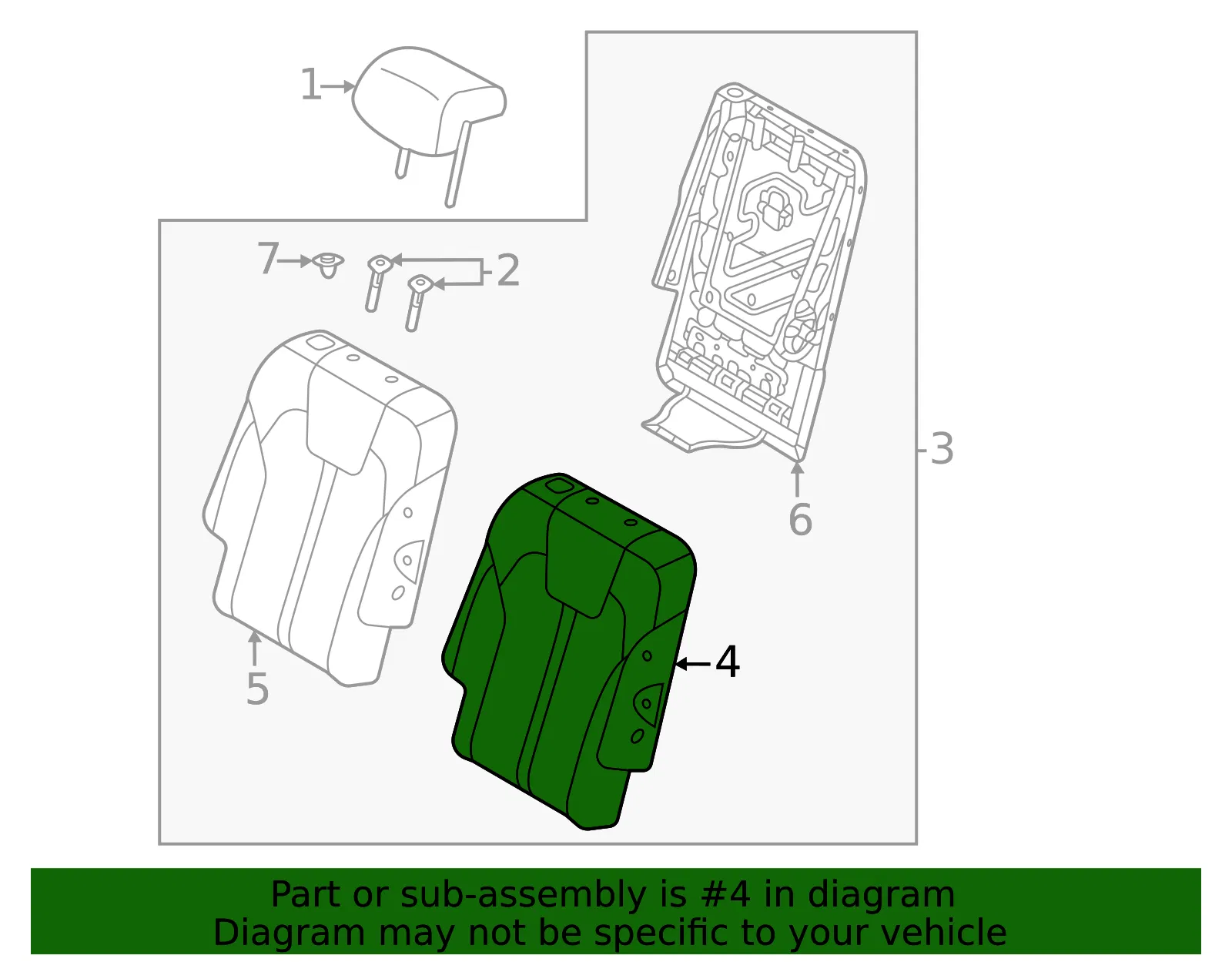Seat Back Pad - Kia (89451-R5310) - view 2